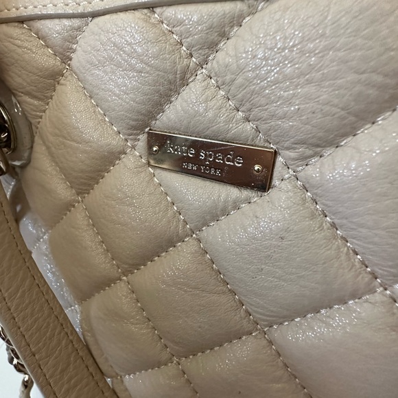 ✨Like New!! KATE SPADE Gold Coast Georgina Quilted Leather Cashew Handbag Purse - Picture 9 of 16